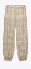 Zara ZW Collection 024 I 3285/007/024 Spodnie śliwkowe z kwiatowym wzorem rozm. S - L - NOWE, używany na sprzedaż  Wysyłka do Poland