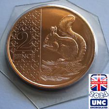 (BRILHANTE UNC) moeda britânica 2024 charles iii dois pence 2p 'ESQUILO VERMELHO' comprar usado  Enviando para Brazil