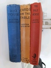 Lot 3 Books Agatha Christie 1927-1961 Poirot Collins Big Four, Pale Horse, Cards comprar usado  Enviando para Brazil