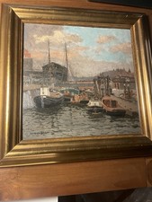 ölgemälde schiffkutter hafen gebraucht kaufen  München