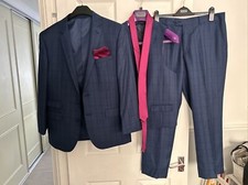 Used navy check for sale  BASINGSTOKE
