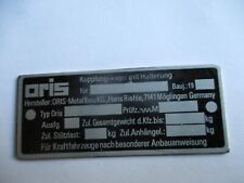 Typenschild ahk ris gebraucht kaufen  Deutschland