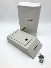 Metalowe pudełko na darowizny Secure Box z zamkiem, montaż na ścianie, off-white na sprzedaż  PL