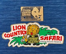 Adesivo vintage Lion Country Safari vida selvagem africana Califórnia com esboço de ingresso, usado comprar usado  Enviando para Brazil