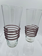 Duas bolas altas Blenko vintage #600-HB cristal com envoltório espiral de ametista comprar usado  Enviando para Brazil
