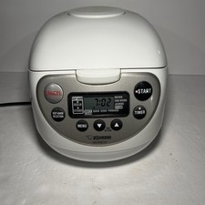 Panela elétrica Zojirushi arroz e aquecedor branco NS-WSC10 5,5 xícaras FUNCIONAS TESTADAS comprar usado  Enviando para Brazil
