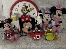 Disney Mickey Minnie Mouse Peluche Reloj 12 Artículos Disney Coleccionista Lote segunda mano  Embacar hacia Mexico
