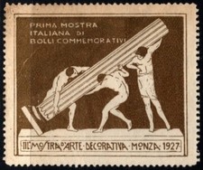 Selo pôster 1927 da Itália primeira exposição italiana de selos comemorativos comprar usado  Enviando para Brazil