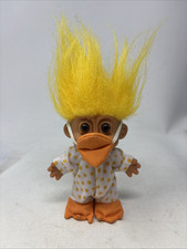 Fantasia de boneca Russ Troll 4,5 pol. pato com bico de pato e pés de teia branca comprar usado  Enviando para Brazil