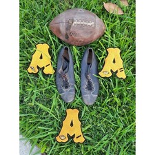 Chuteiras de couro antigas de futebol americano Varsity da década de 1920 letras Letterman comprar usado  Enviando para Brazil