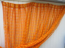 Retro orange curtain for sale  Durand