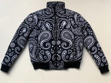 Jaqueta acolchoada unissex de inverno personalizada estampada paisley com bolso com zíper, usado comprar usado  Enviando para Brazil