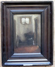 Rare huile panneau d'occasion  Paris XIX