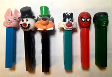 Lote de 6 Dispensadores Pez De Colección Sin Pies Hulk/Spiderman/Merlin Mouse/Otros Años 70 segunda mano  Embacar hacia Mexico