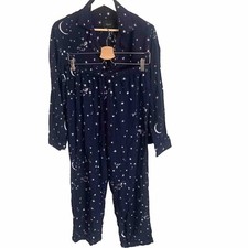 Conjunto de Pijama Rails PJ Feminino Pequeno Clara Azul Marinho Calça Celestial Estrelas Lua Cordão comprar usado  Enviando para Brazil