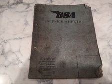 Bsa service sheets for sale  BRISTOL