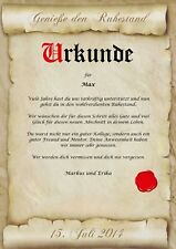 Ruhestand urkunde personalisie gebraucht kaufen  Seelbach