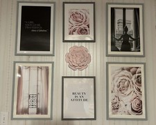 Framed pink gray for sale  Delbarton