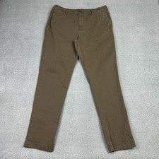 Calça masculina Bear Bottom grande 30” costura interna marrom elástica cintura elástica chino comprar usado  Enviando para Brazil