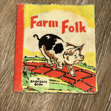 Vintage Deans Rag Books Farm Folk Baby Safe Book Cloth Hygienic Washable, usado comprar usado  Enviando para Brazil