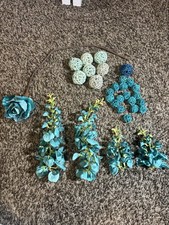 Teal floral rattan for sale  Hooper