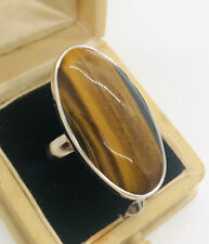 Fabuloso conjunto de moldura de anel longo de prata esterlina olho de tigre 10 gm tamanho 7 joias vintage comprar usado  Enviando para Brazil