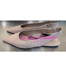 ZARA WOMAN NOVA COM ETIQUETAS SS25 BAILARINA SLINGBACK COURO BRANCO CRU 1505/610/002, usado comprar usado  Enviando para Brazil