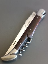 COUTEAU LAGUIOLE MAKI, THIERS, mouche forgée, manche BOIS D'AMOURETTE, guilloché comprar usado  Enviando para Brazil