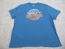 Usado, Camisa masculina Harley Davidson 4XL XXXXL azul motoqueiro engrenagem logotipo comprar usado  Enviando para Brazil