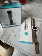 Smartwatch Pebble Time redondo na caixa com pulseira de borracha extra em estado perfeito comprar usado  Enviando para Brazil