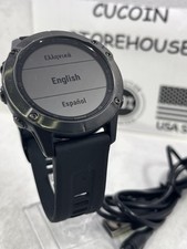 DLC Garmin Fenix 6 safira cinza carbono com faixa preta 010-02158-10 EX, usado comprar usado  Enviando para Brazil