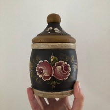 Scandinavian rosemaling lidded for sale  LONDON