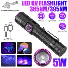 Mini lanterna LED luz UV 365 nm luz negra inspecionar tocha zoom carregamento USB comprar usado  Enviando para Brazil