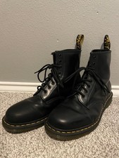 Botas masculinas Dr. Martens 1460 tamanho 11 couro preto com cadarço sola saltitante AirWair comprar usado  Enviando para Brazil