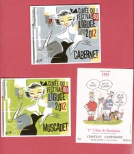 Lot etiquettes vins d'occasion  Buxerolles