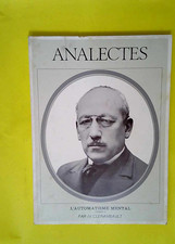 Analectes automatisme mental d'occasion Analectes automatisme mental d'occasion  France