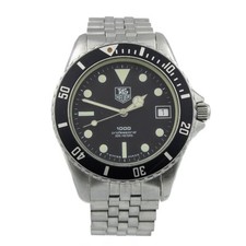 Usado, Relógio de pulso masculino TAG Heuer Professional 200m aço inoxidável mostrador preto data #WB1247-8 comprar usado  Enviando para Brazil