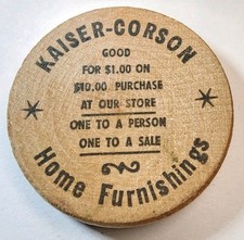 Antigo Níquel de madeira - Kaiser - Corson Furniture Store, Waverly, Iowa - TT-518 comprar usado Antigo Níquel de madeira - Kaiser - Corson Furniture Store, Waverly, Iowa - TT-518 comprar usado  Enviando para Brazil
