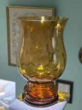 Amber glass hurricane for sale  WOLVERHAMPTON