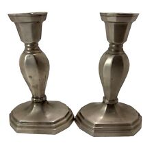 Candlesticks pewter finish for sale  Andover