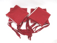 Lote de 4 Fundas de Asiento de Comedor de Cocina Reversibles Blancas y Rojas Cierres de Corbata de Silla segunda mano  Embacar hacia Mexico