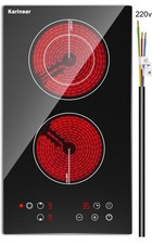 Cooktop elétrico Karinear 2 queimadores 12 polegadas fogão elétrico embutido, 220v-240 comprar usado  Enviando para Brazil
