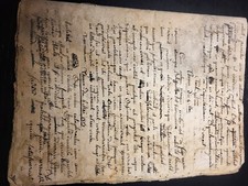 Manuscrit pages traitant d'occasion  Château-Renault