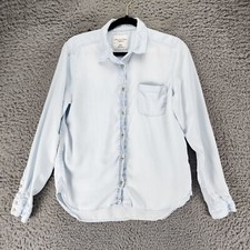 Blusa American Eagle Outfitters feminina azul média manga longa botão para cima *GUC* comprar usado  Enviando para Brazil