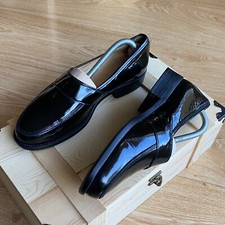 Usado, Mocassim feminino JIL SANDER couro envernizado preto tamanho UE 38 EUA 7 comprar usado  Enviando para Brazil
