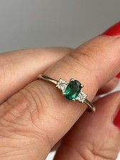 Emerald diamond 9ct for sale  DEREHAM