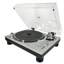 Tocadiscos Technics SL-1200GR plateado con cubierta antipolvo accionamiento directo probado segunda mano  Embacar hacia Mexico
