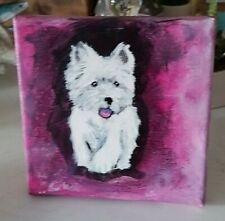 Tableau westie fond d'occasion  Cagnes-sur-Mer