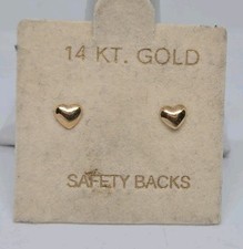 Brincos de coração 14K com segurança infantil vintage  comprar usado  Enviando para Brazil