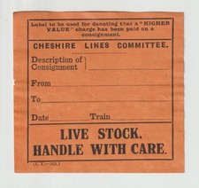 Railway label clc for sale  CHESTER